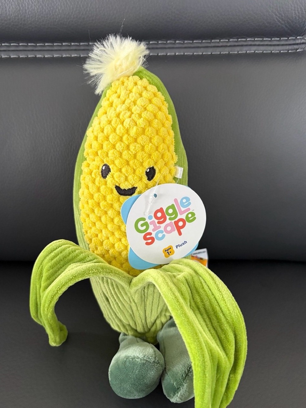 Gigglescape Plush Yellow & Green Corn Toy for Kids